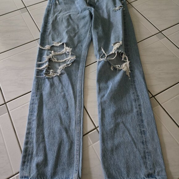 Agolde 90s Mid Rise Loose Fit Jeans Fall Out Wash 25 - Picture 2 of 5